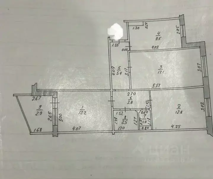 3-к кв. Татарстан, Казань ул. Рашида Вагапова, 5 (64.3 м) - Фото 2