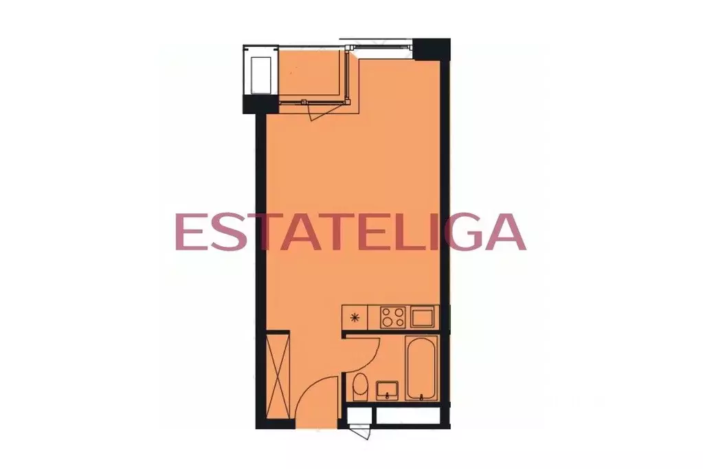 Студия Москва Ходынский бул., 20А (35.0 м) - Фото 2