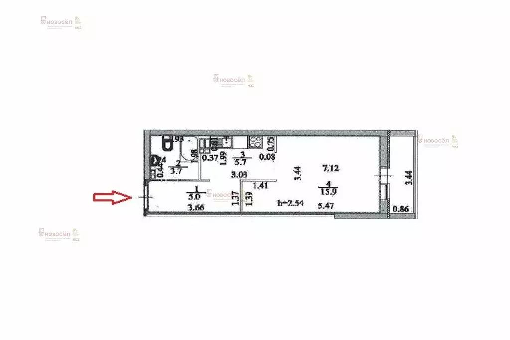 1-комнатная квартира: Екатеринбург, Ракетная улица, 20 (30.3 м) - Фото 1