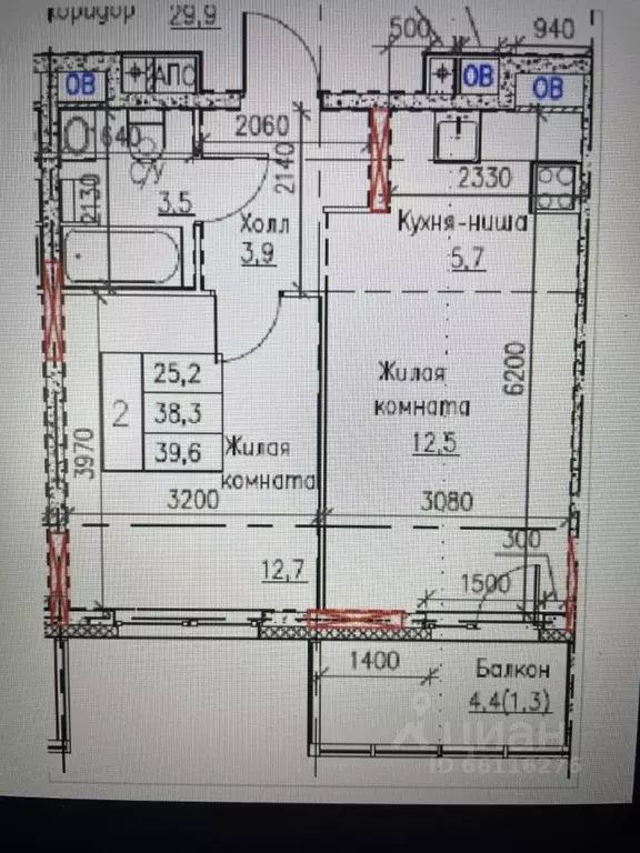 2-к кв. Пермский край, Пермь ул. Серебристая, 18 (40.0 м) - Фото 2