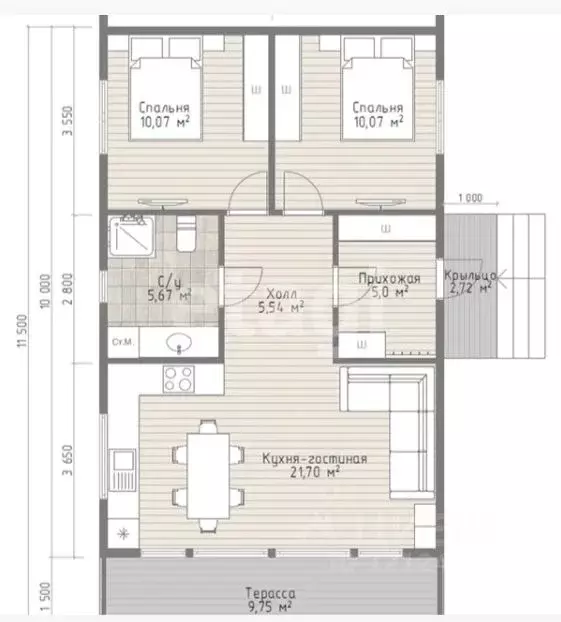 Дом в Курская область, Курск Санаторная ул. (75 м) - Фото 2