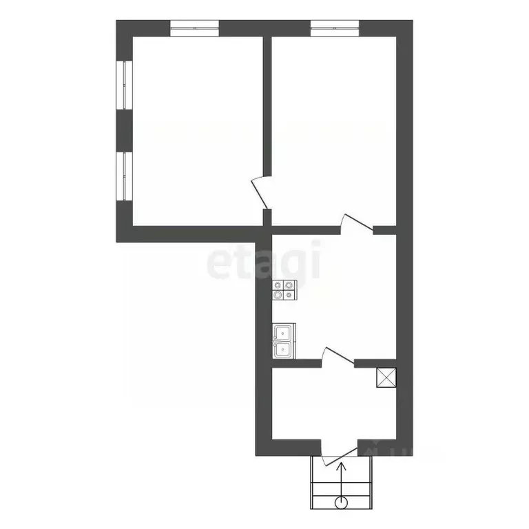 2-к кв. Воронежская область, Борисоглебск Бланская ул., 3 (28.0 м) - Фото 1