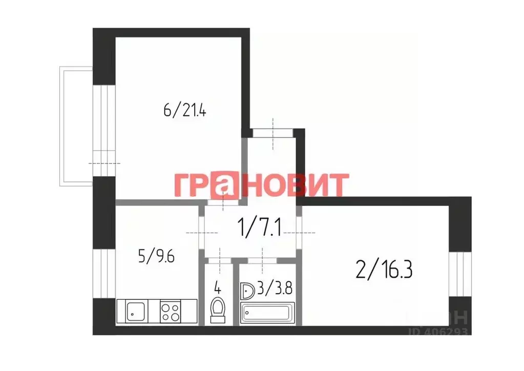 2-к кв. Новосибирская область, Новосибирск ул. Кирова, 362 (60.0 м) - Фото 2