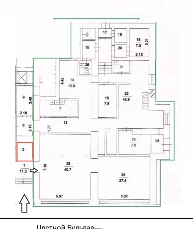 Торговая площадь в Москва Цветной бул., 20/1 (4 м) - Фото 2