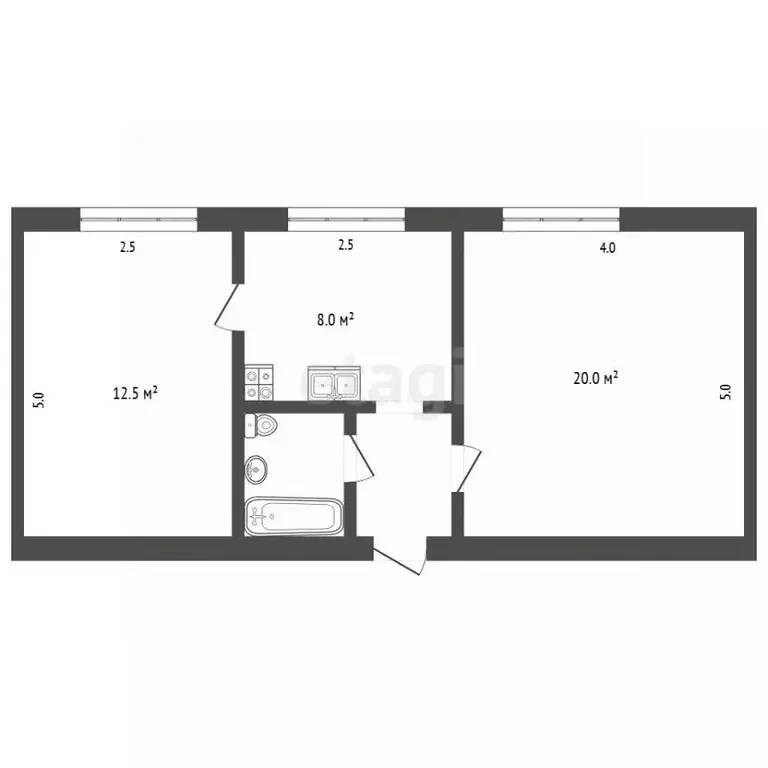 2-к кв. Вологодская область, Вологда ул. Гиляровского, 18А (44.4 м) - Фото 2