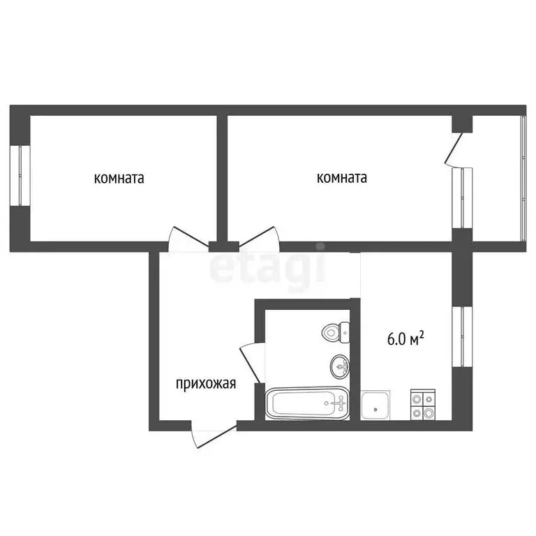 2-комнатная квартира: Нарынка, улица Королёва, 8 (42.4 м) - Фото 0