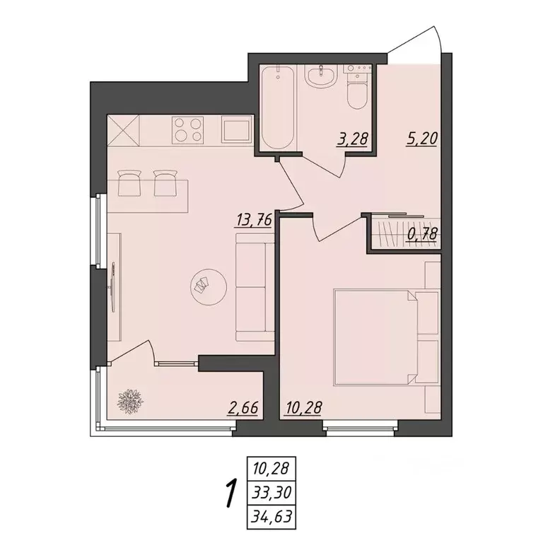 1-к кв. Волгоградская область, Волгоград ул. Алехина, 7к7 (34.63 м) - Фото 0