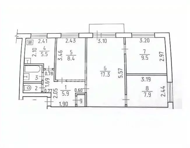 4-к кв. Удмуртия, Ижевск ул. Холмогорова, 78 (58.4 м) - Фото 1