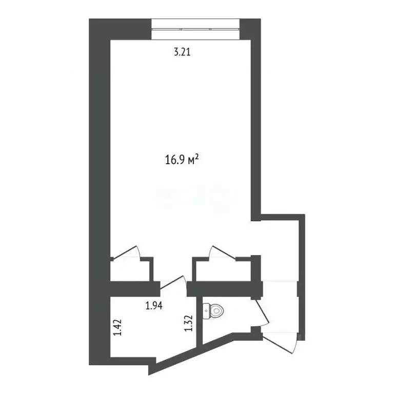 Комната Тюменская область, Тюмень проезд Геологоразведчиков, 55 (18.1 ... - Фото 1