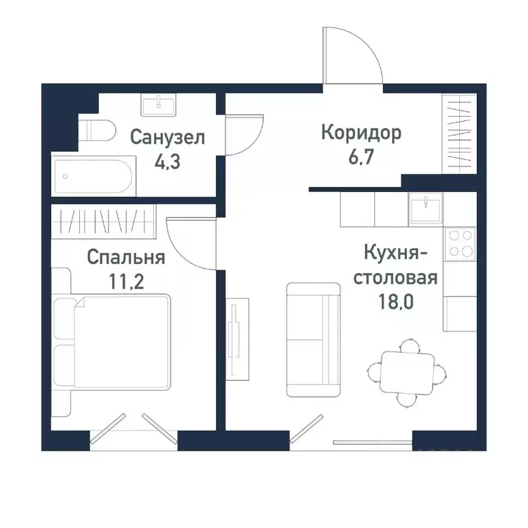 1-к кв. Челябинская область, Челябинский городской округ, пос. ... - Фото 1