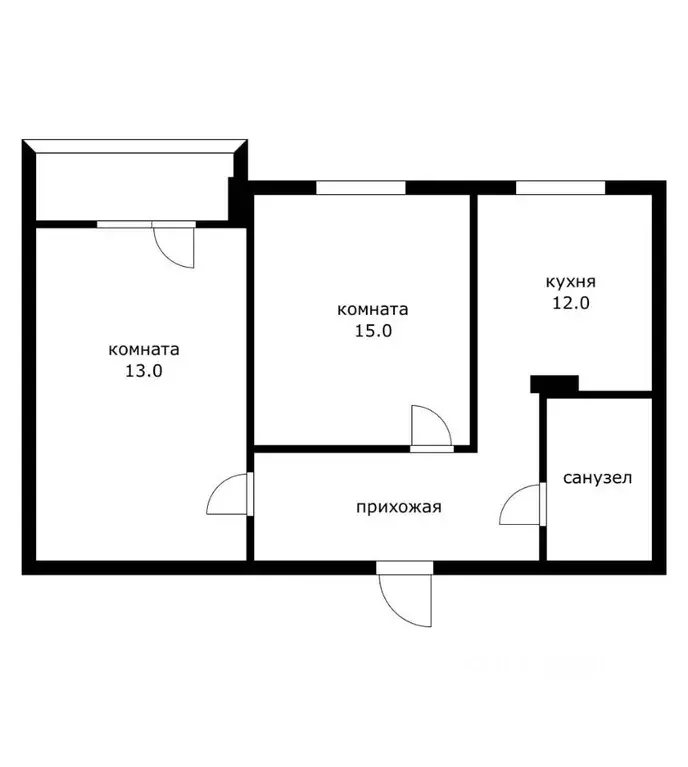 2-к кв. Краснодарский край, Краснодар Аэродромная ул., 9 (55.0 м) - Фото 2