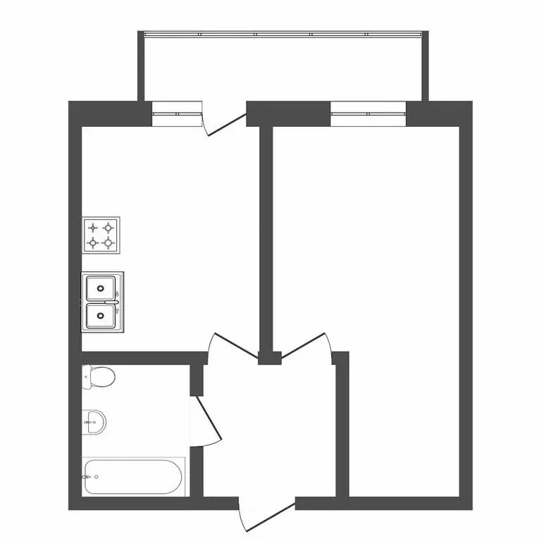 1-комнатная квартира: Тюмень, улица Беляева, 35к1 (33.9 м) - Фото 1