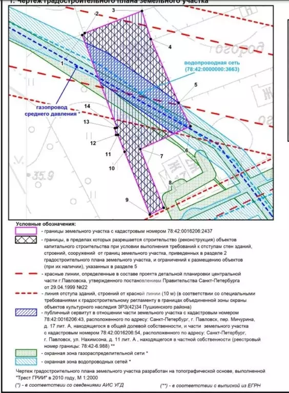 Участок в Санкт-Петербург, Санкт-Петербург, Павловск пер. Мичурина, 17 ... - Фото 2
