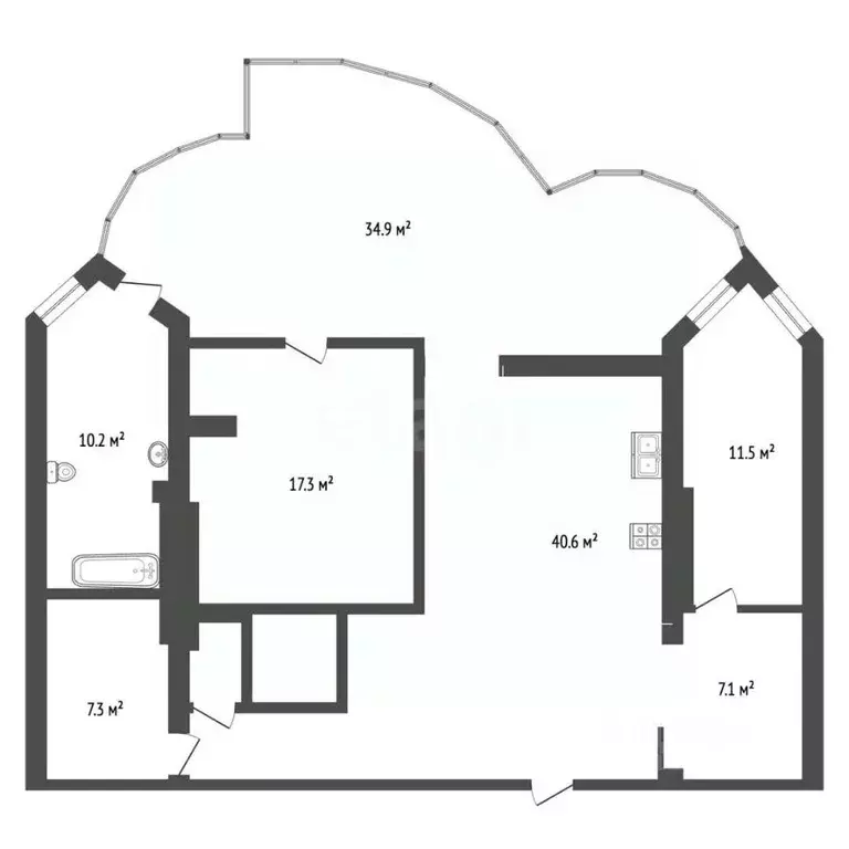 3-к кв. Краснодарский край, Анапа Крымская ул., 272 (130.0 м) - Фото 2