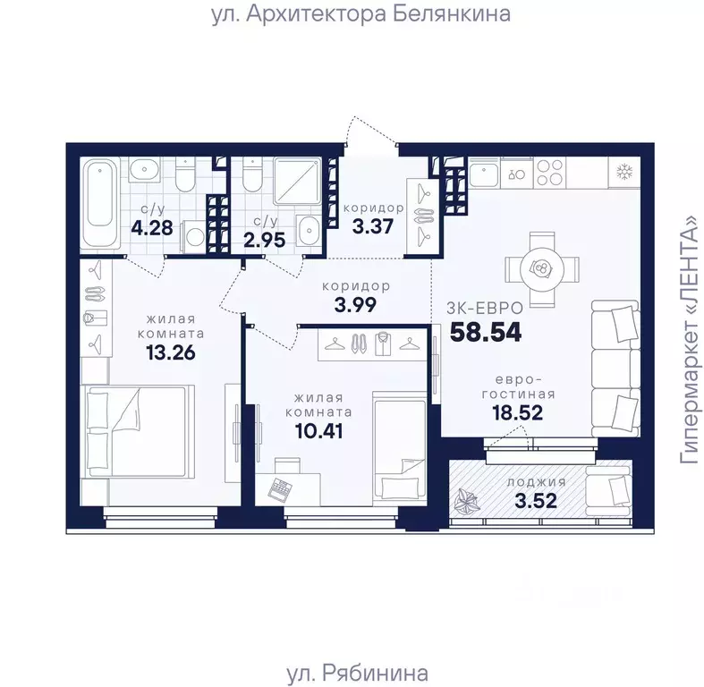 2-к кв. Свердловская область, Екатеринбург Академический мкр, ... - Фото 0