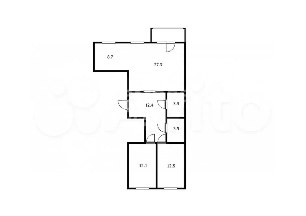 3-к. квартира, 81 м, 5/9 эт. - Фото 0