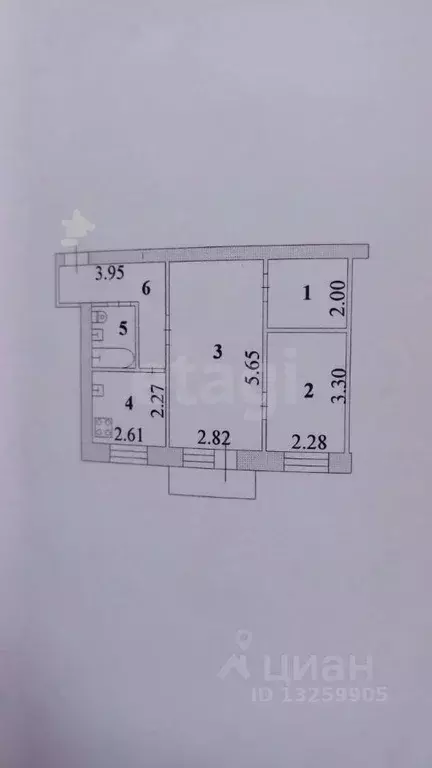 2-к кв. Липецкая область, Липецк просп. Мира, 2 (44.0 м) - Фото 2