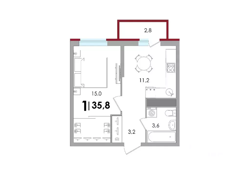 1-к кв. Тверская область, Калининский муниципальный округ, д. Батино ... - Фото 1