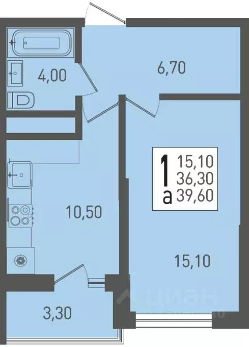 1-к кв. Краснодарский край, Краснодар пос. Березовый, ул. ... - Фото 1