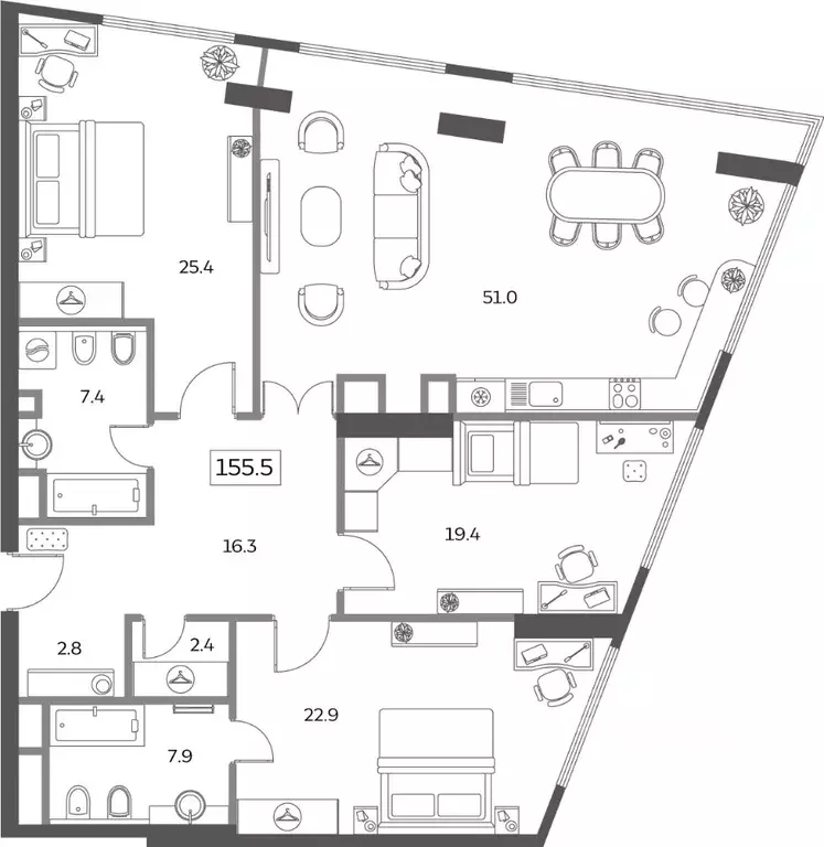 4-к кв. Москва Мытная ул., 40к1 (156.4 м) - Фото 0