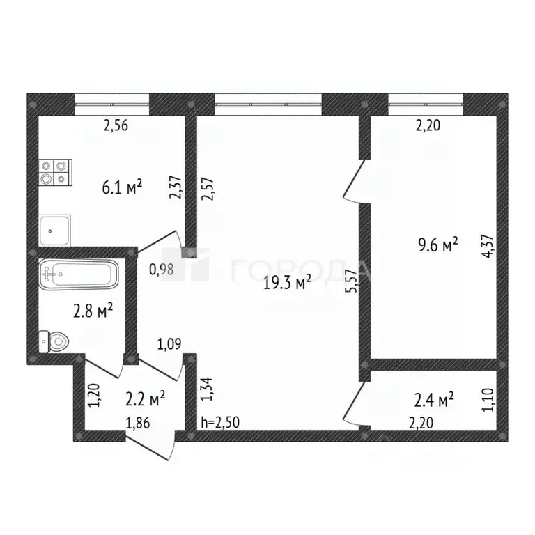 2-к кв. Кемеровская область, Новокузнецк просп. Советской Армии, 23 ... - Фото 1
