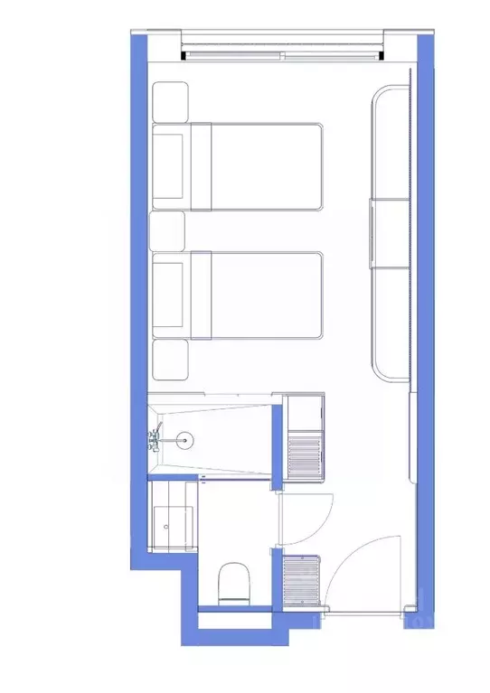 Студия Ставропольский край, Пятигорск ул. Леваневского, 3Д (21.1 м) - Фото 1