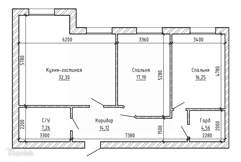 2-к кв. Кабардино-Балкария, Нальчик просп. Ленина, 1К (95.4 м) - Фото 2