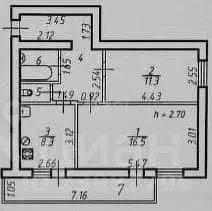 2-к кв. Ставропольский край, Ставрополь ул. 45-я Параллель, 20 (49.8 ... - Фото 2