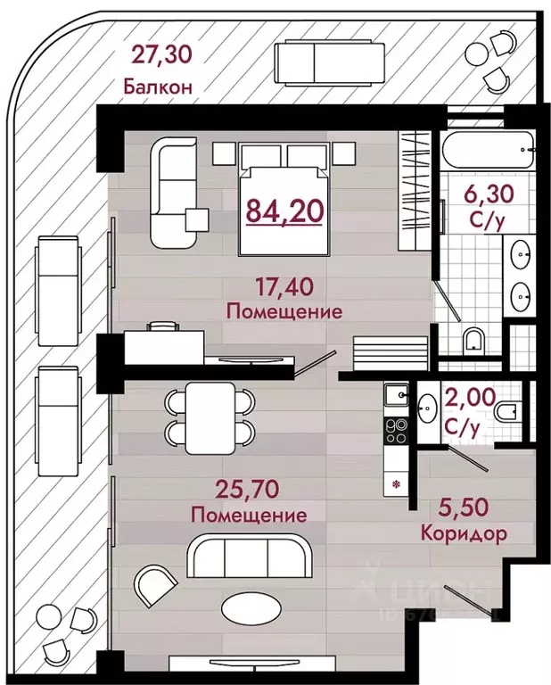 1-к кв. Краснодарский край, Туапсинский муниципальный округ, с. Агой  ... - Фото 1