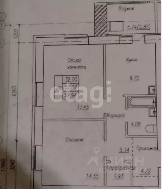 2-к кв. Алтайский край, Барнаул ул. Юрина, 168К (60.5 м) - Фото 2