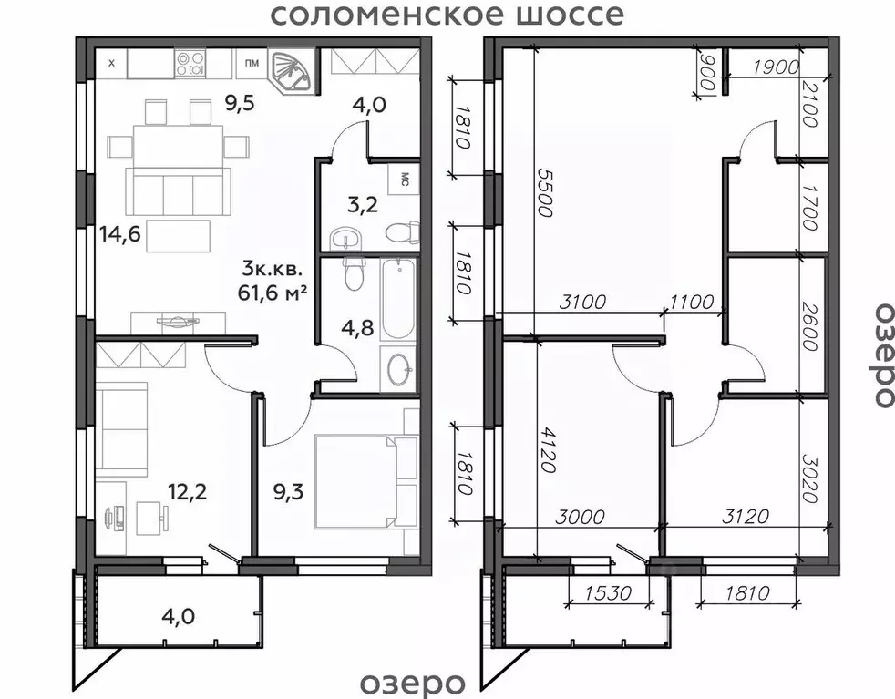 3-к кв. Карелия, Петрозаводск Район Северная промзона, Вороний Наволок ... - Фото 1