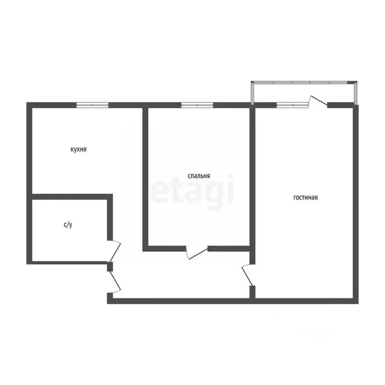 2-к кв. Иркутская область, Ангарск 84-й кв-л, 2 (41.2 м) - Фото 1