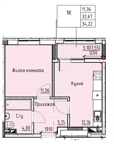 1-к кв. Ростовская область, Батайск ул. Талалихина (34.22 м) - Фото 0