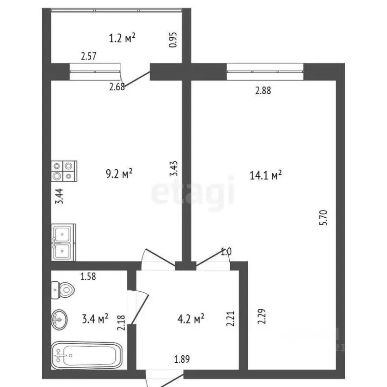 1-к кв. Марий Эл, Йошкар-Ола Медицинская ул., 13Б (30.9 м) - Фото 0