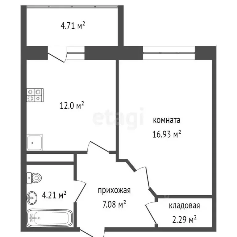 1-к кв. Орловская область, Орел ул. Левый Берег реки Оки, 113 (42.6 м) - Фото 1