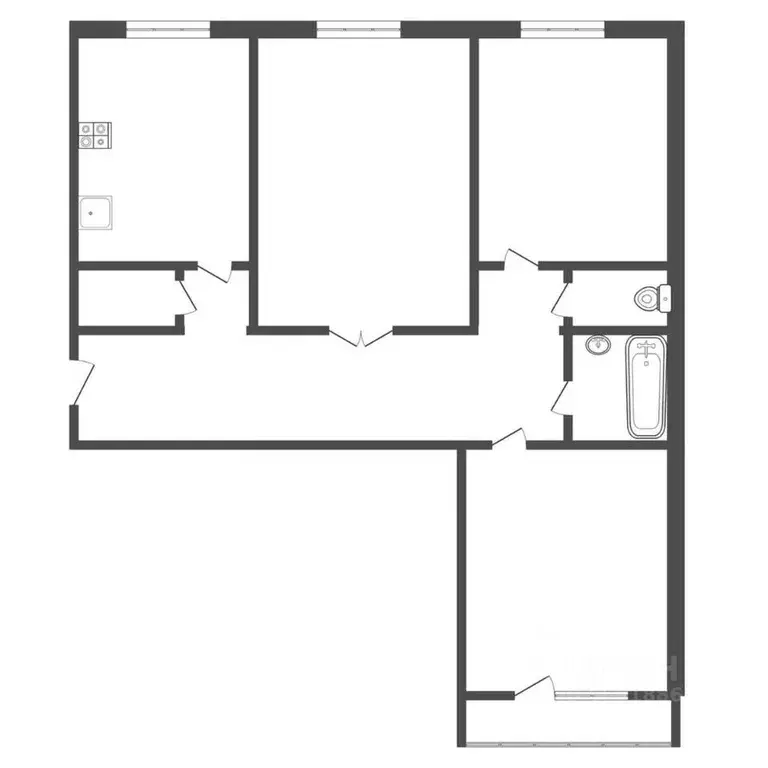 3-к кв. Тульская область, Тула ул. Мира, 14 (66.5 м) - Фото 1