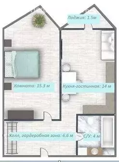 1-комнатная квартира: Люберцы, Инициативная улица, 7В (40 м) - Фото 1