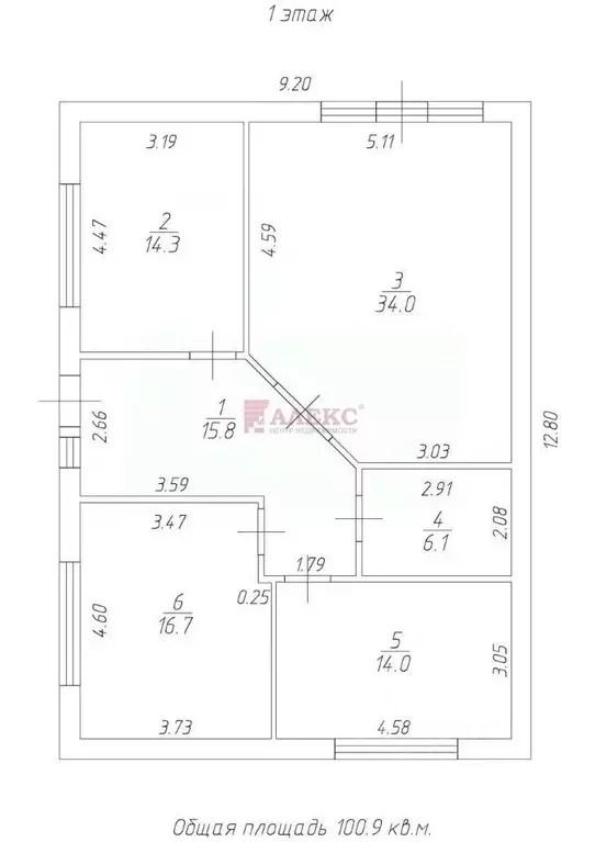 Дом в Ростовская область, Аксай ул. Луначарского, 189/68 (101 м) - Фото 2