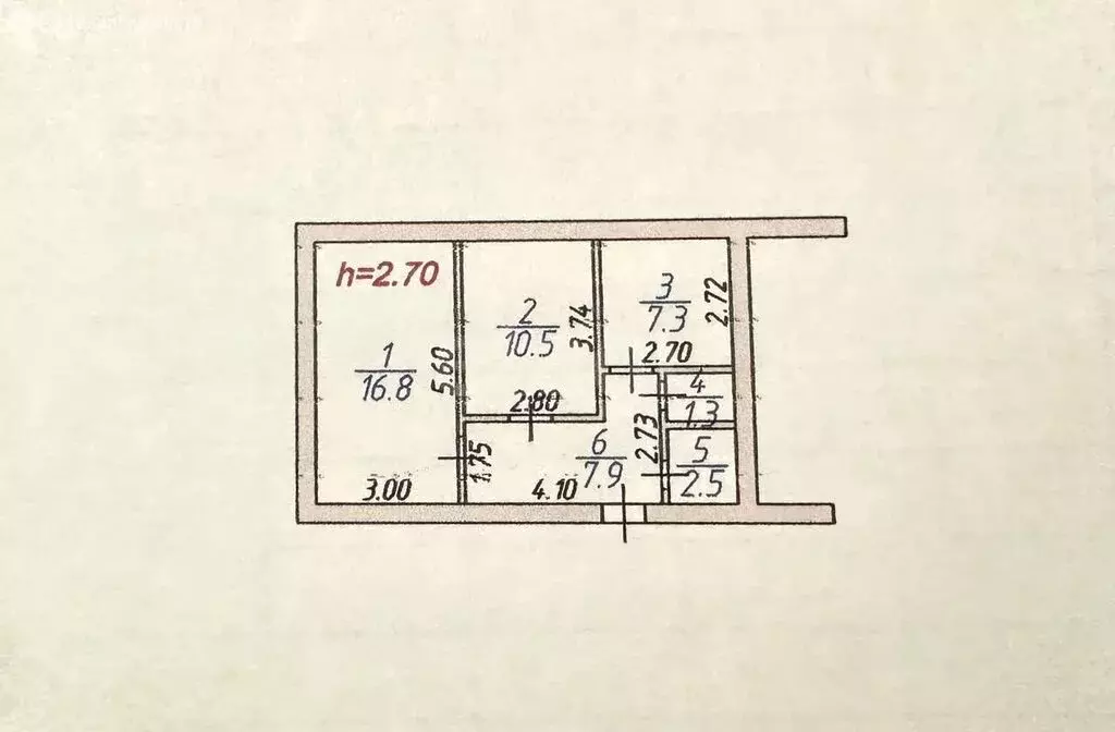 2-комнатная квартира: Махачкала, улица Ахмедхана Абу-Бакара, 31/1 (47 ... - Фото 1
