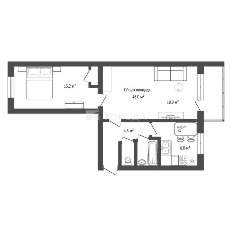 2-к кв. Новосибирская область, Тогучинский район, Горный рп Молодежная ... - Фото 1