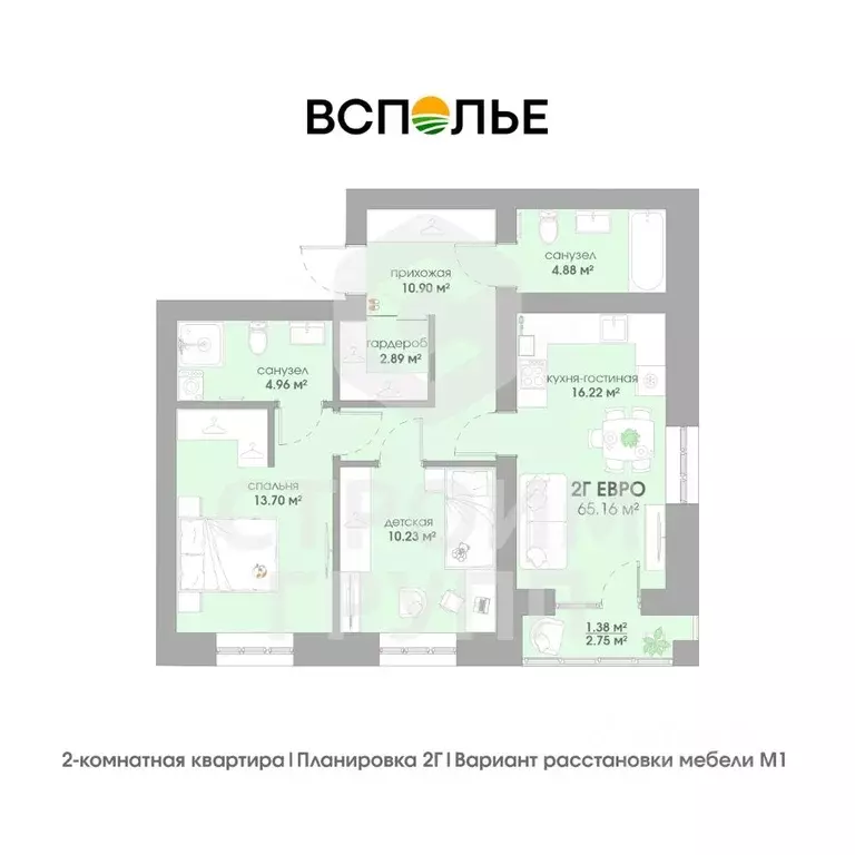 2-к кв. Владимирская область, Суздаль  (65.16 м) - Фото 0