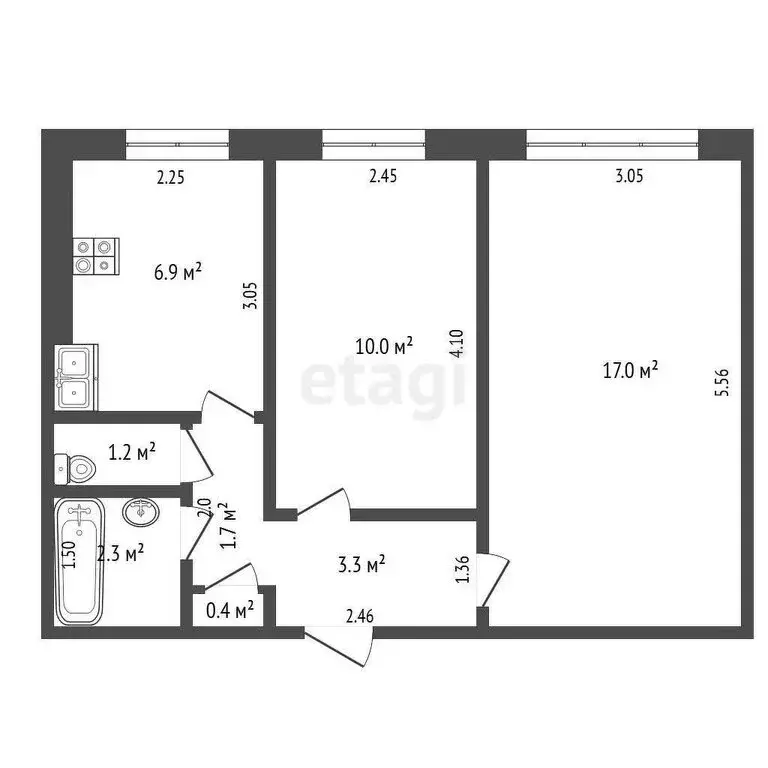 2-комнатная квартира: Самара, Ташкентская улица, 166 (42 м) - Фото 0