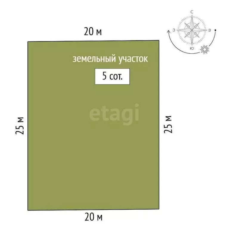 Участок в посёлок Водопадный, Садовая улица (5 м) - Фото 0