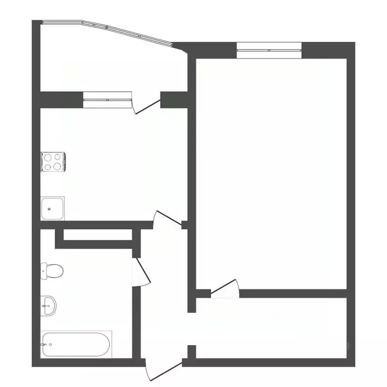 1-к кв. Тюменская область, Тюмень ул. Николая Семенова, 21 (43.4 м) - Фото 1