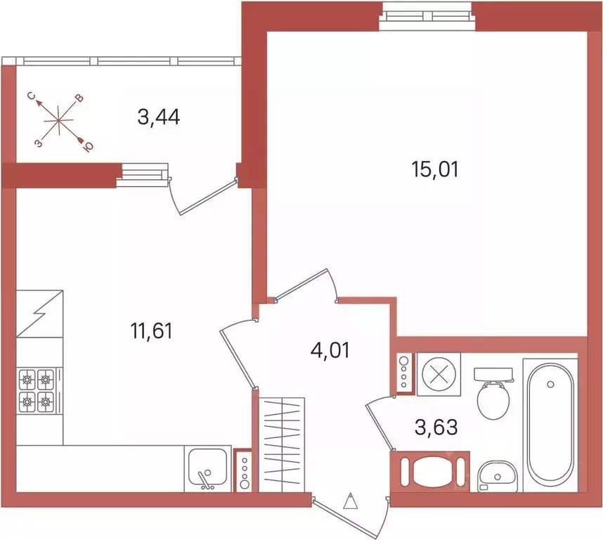 1-к кв. Ленинградская область, Сертолово Всеволожский район, Новое ... - Фото 1