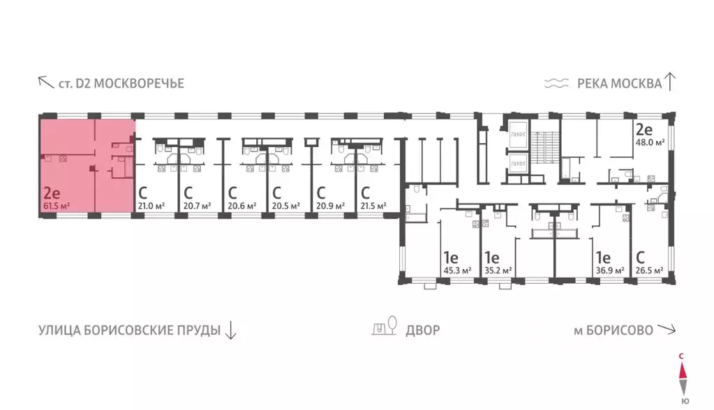 2-к кв. Москва Вэйв жилой комплекс (61.5 м) - Фото 1