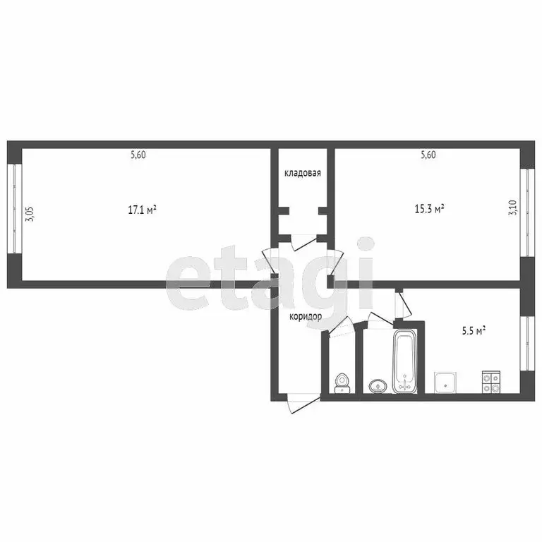 2-комнатная квартира: Петропавловск-Камчатский, проспект Циолковского, ... - Фото 1