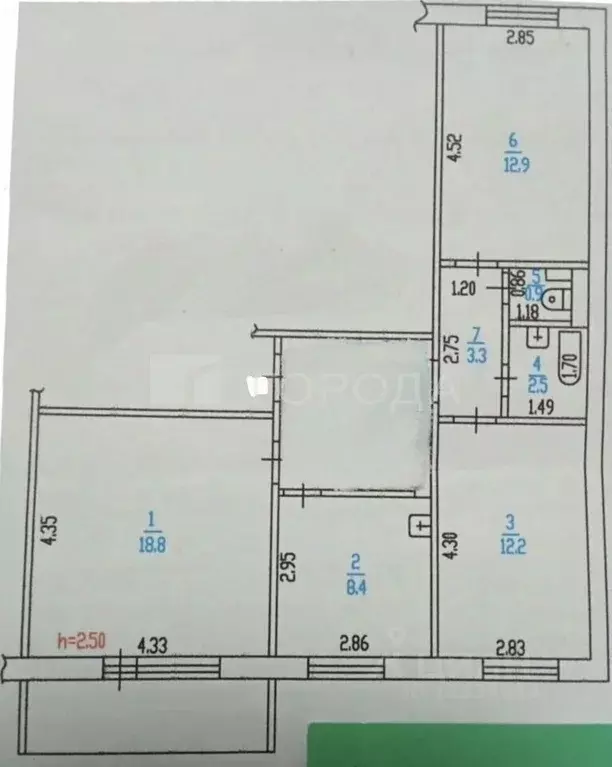 3-к кв. Алтайский край, Барнаул ул. Солнечная Поляна, 35 (66.0 м) - Фото 2