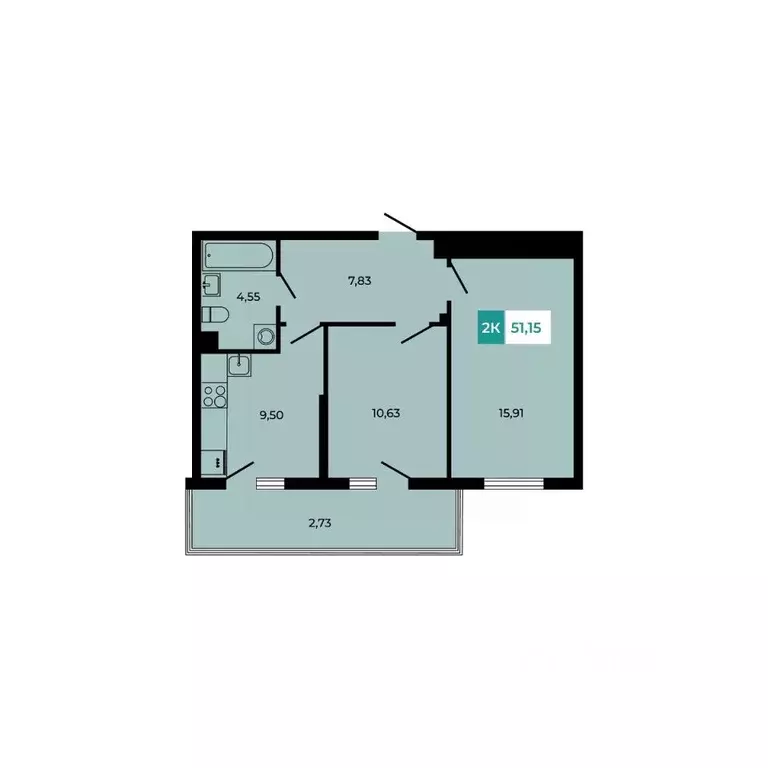 2-к кв. Ростовская область, Аксайский район, Щепкинское с/пос, пос. ... - Фото 1