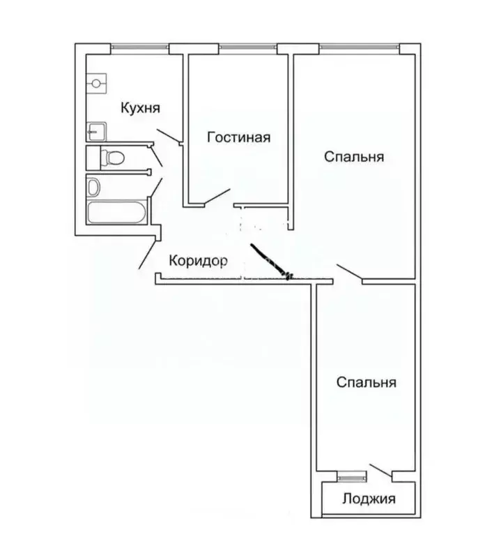 Квартира, 3 комнаты, 62.7 м - Фото 1
